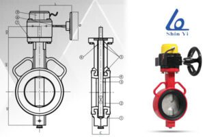 Cấu tạo của van bướm tín hiệu điện shinyi