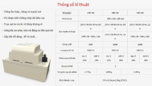 Catalgoue bơm nước ngưng điều hòa HRP 8M