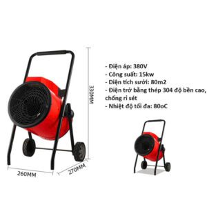 Thông số kỹ thuật của quạt thổi hơi nóng công nghiệp