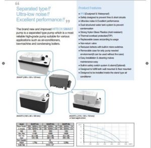 Catalogue bơm nước ngưng điều hòa smart 6MI