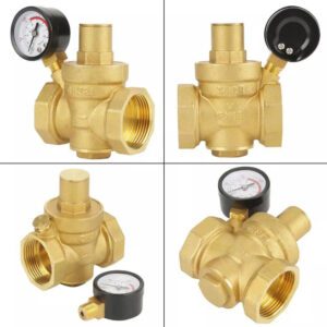 Van giảm áp nước phi 21 kèm đồng hồ áp