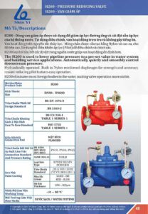 Thông số kỹ thuật của van giảm áp DN50 Shinyi