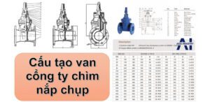 Cấu tạo của van cổng nắp chụp