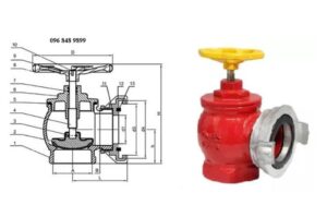 Cấu tạo của van góc chưa cháy DN50