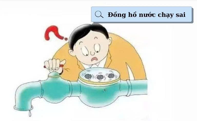 Đồng hồ nước chạy sai