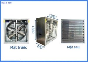 Thông số kỹ thuật của quạt hút công nghiệp 1380x1380